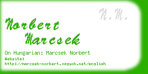 norbert marcsek business card